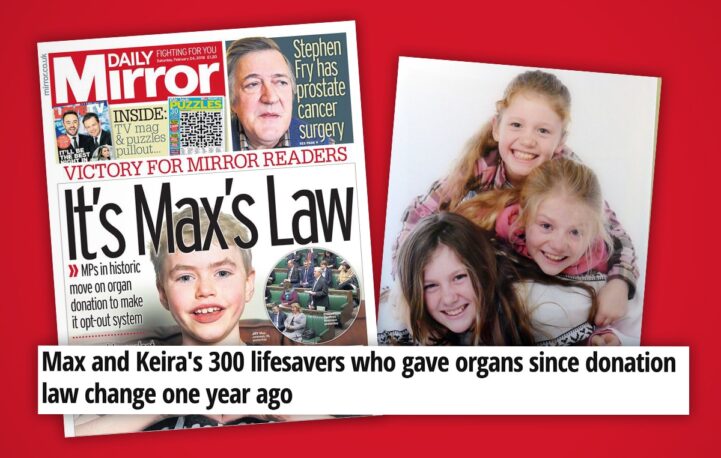 Max and Keira’s law – Daily Mirror