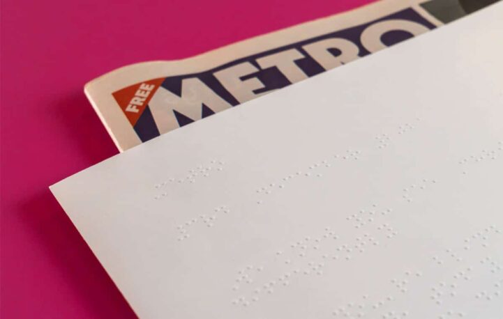 Metro and RNIB launch first ever braille cover