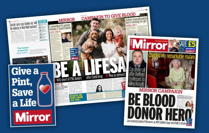 Mirror launches ‘Give a Pint, Save a Life’ campaign to tackle blood shortage