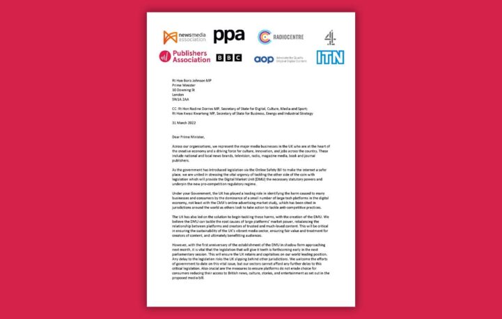 UK media coalition calls on prime minister to tackle impact of tech platforms