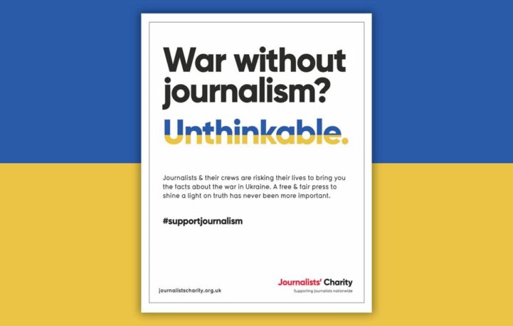 Journalists’ Charity ad highlights vital role of journalism in war zones