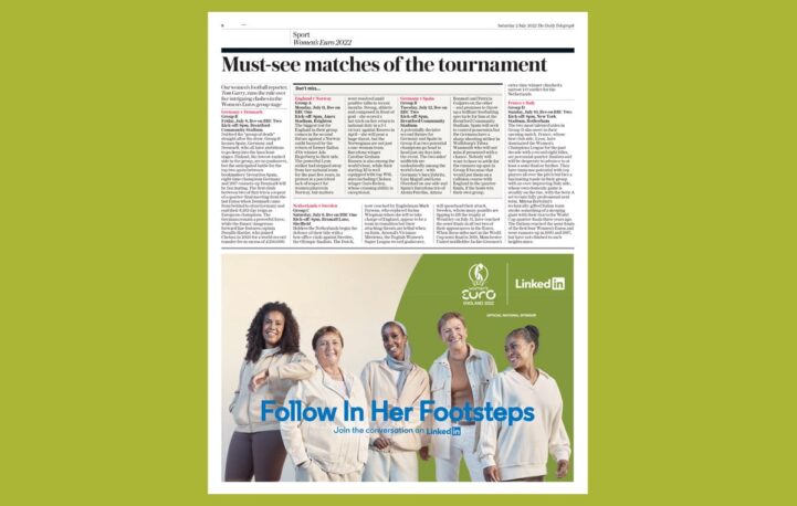 LinkedIn sponsors The Telegraph’s EURO 2022 supplement