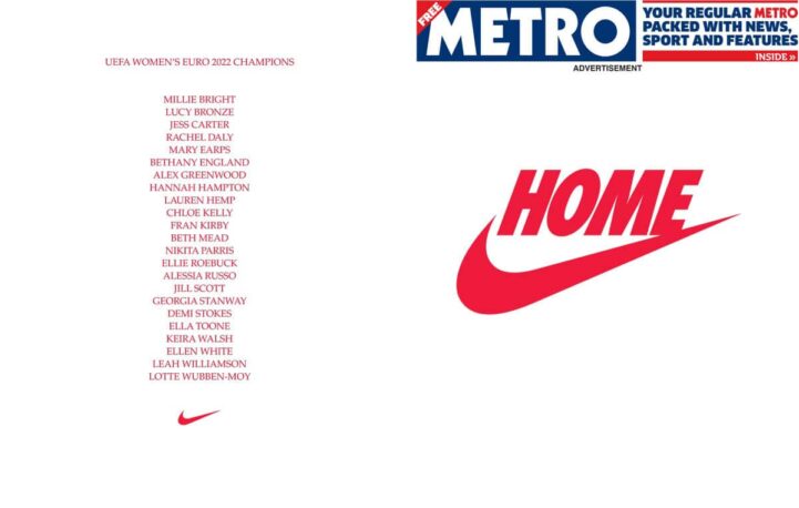 Nike voted the best ad of Women’s EURO 2022