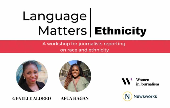23 August, 1pm: Women in Journalism ‘Language Matters’ session on race and ethnicity