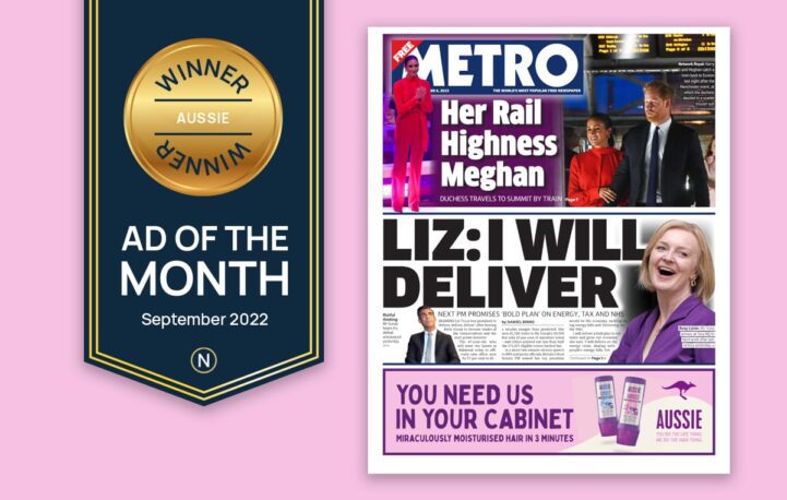 Aussie is voted September’s ad of the month