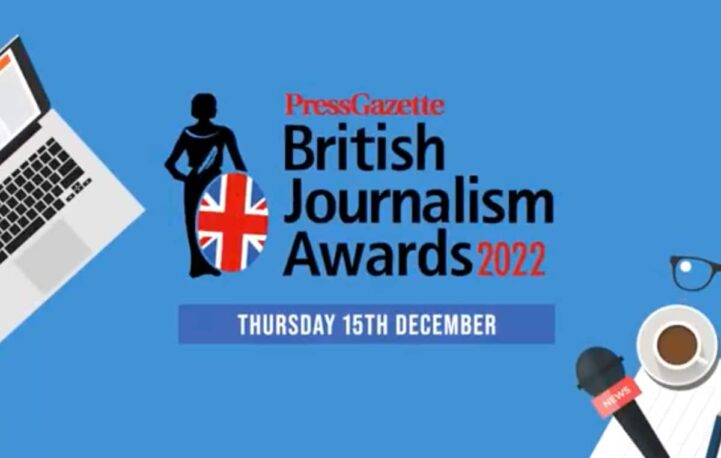 Press Gazette 2022 British Journalism Awards shortlist announced