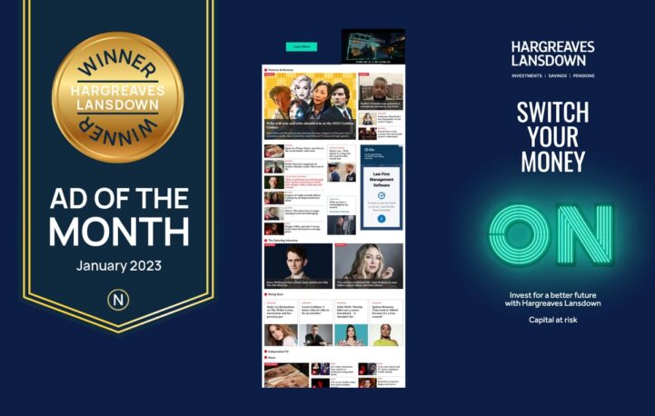 Hargreaves Lansdown is voted January’s ad of the month