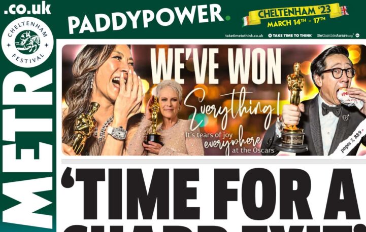 Metro gets race day ready in first immersive front-page takeover