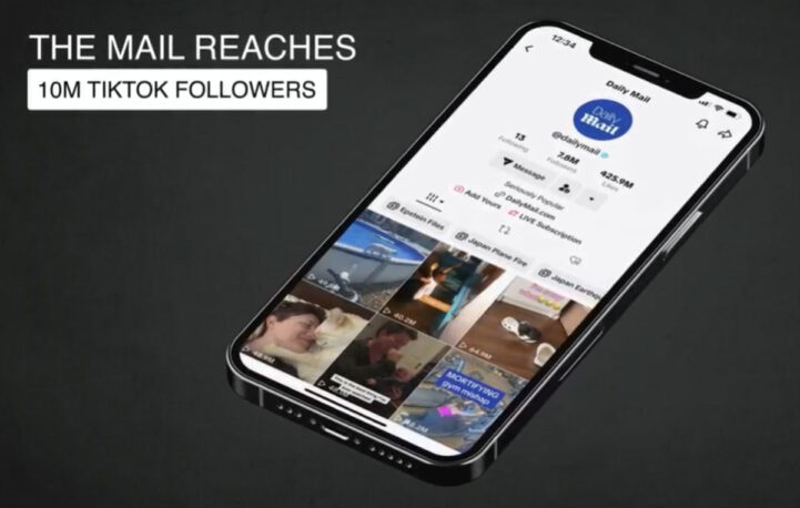 Daily Mail exceeds 10 million TikTok followers