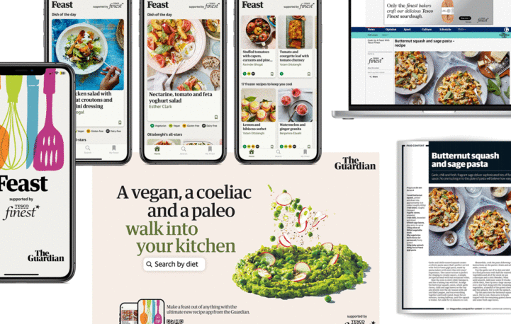 Tesco Finest is the exclusive launch partner for the Guardian’s new Feast app