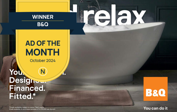 B&Q is voted October’s ad of the month