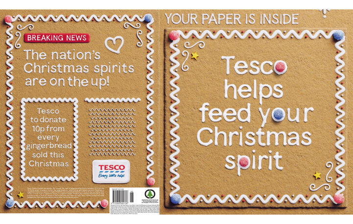 Tesco turns to news brands to bring festive-smelling campaign to life