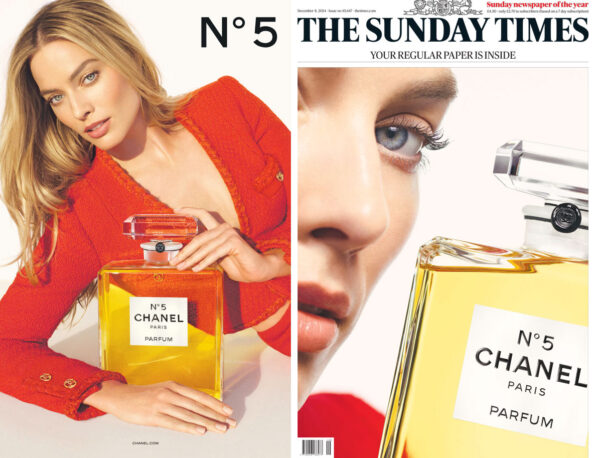 The Sunday Times celebrates a Chanel Christmas in latest cover wrap