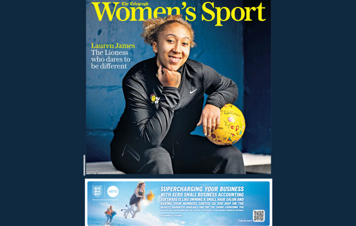 Xero supports Lionesses on The Telegraph Women’s Sport cover