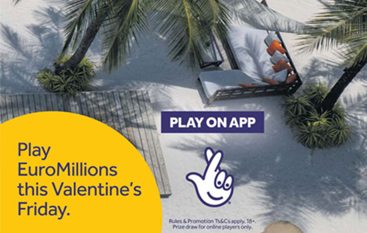 Tactical Euromillions ad helps readers feel the love