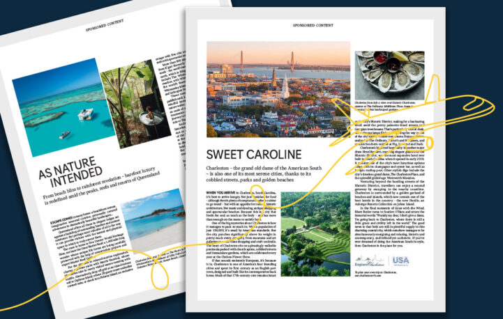 The Times LUXX branded content whisks readers to Queensland and Charleston