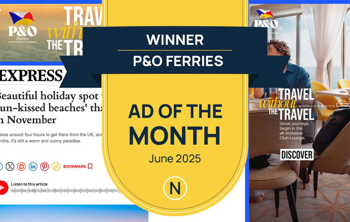 P&O Ferries are voted June’s ad of the month