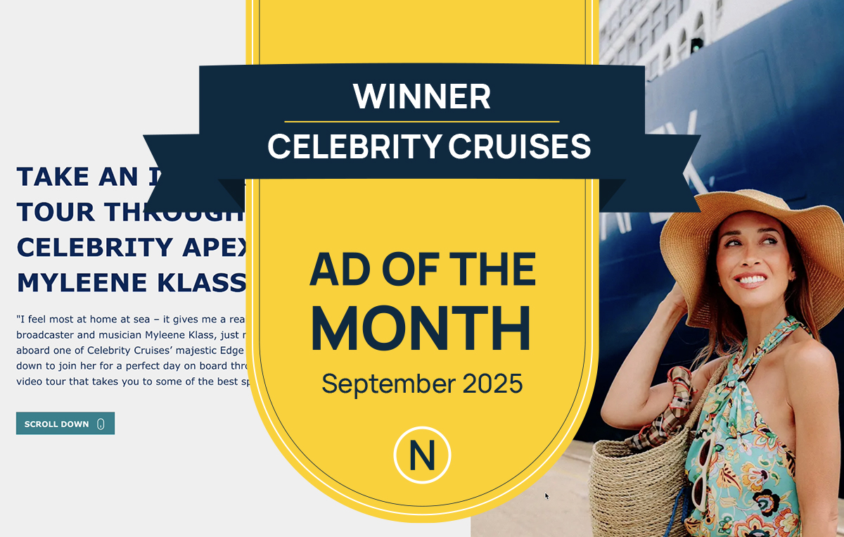 Celebrity Cruises is voted September’s ad of the month