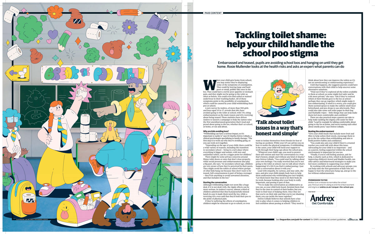 Andrex And The Guardian Help Readers Kids Tackle school Poo Stigma 
