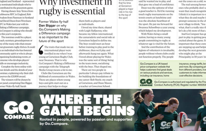 The Daily Telegraph and Go.Compare celebrate grassroots rugby’s unsung heroes