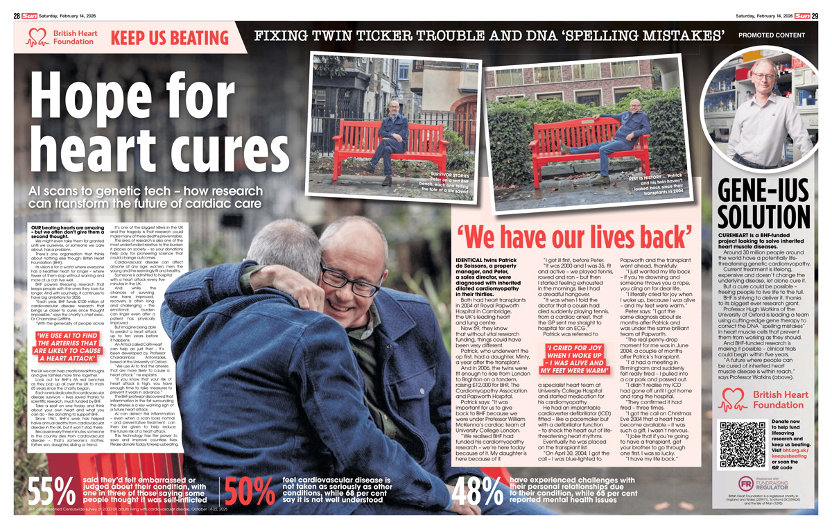 British Heart Foundation and News UK launch cross-platform fundraising campaign