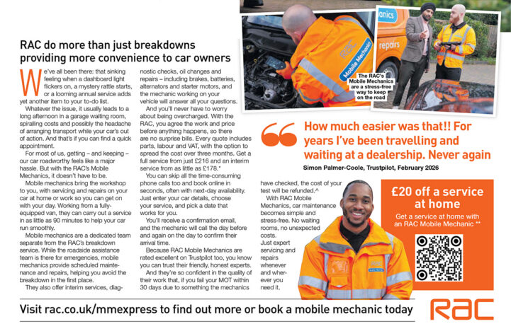 The Daily Express and RAC put convenience at the heart of car care