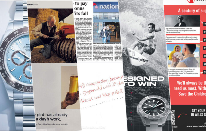 Stand out ads including Rolex, Hiscox and Argos