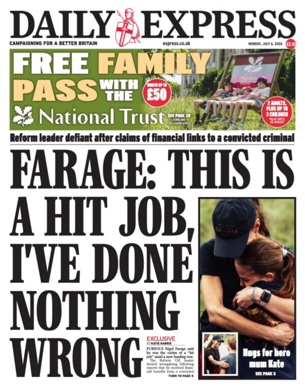 Daily Express front page