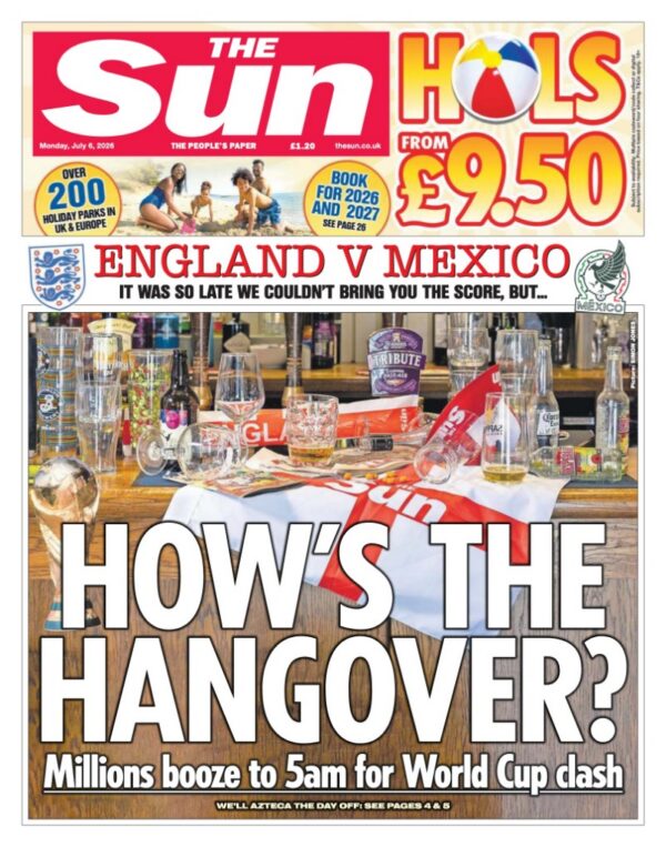 The Sun front page