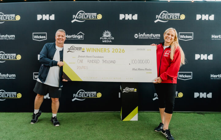 Padelfest raises £100,000 for British Heart Foundation