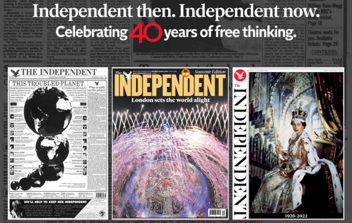 The Independent unveils 40th anniversary programme